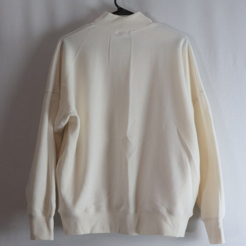 Streetwear Society Cream Mock Turtleneck with Pockets